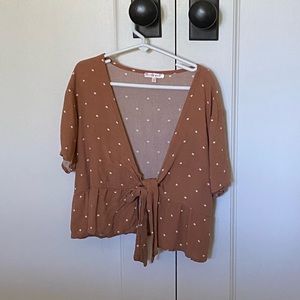 Lottie Moss Pacsun tie front top